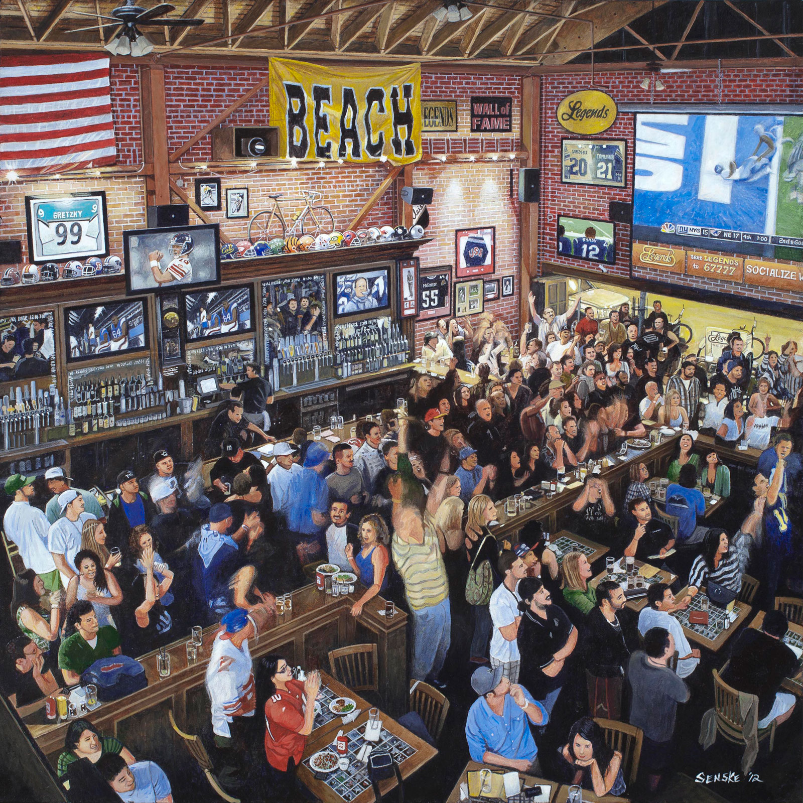 Legends in Motion, acrylic on canvas, 36x36 (2012)